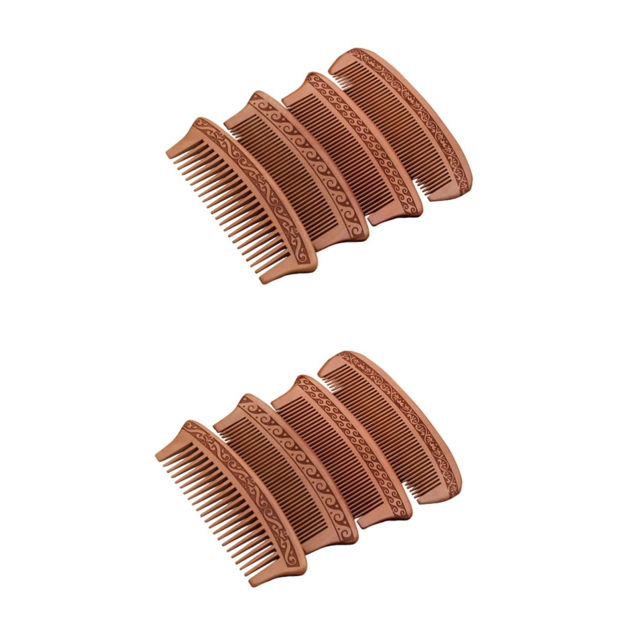 Peigne de coiffure hommes kit 8 pièces en bois pour un démêlage doux
