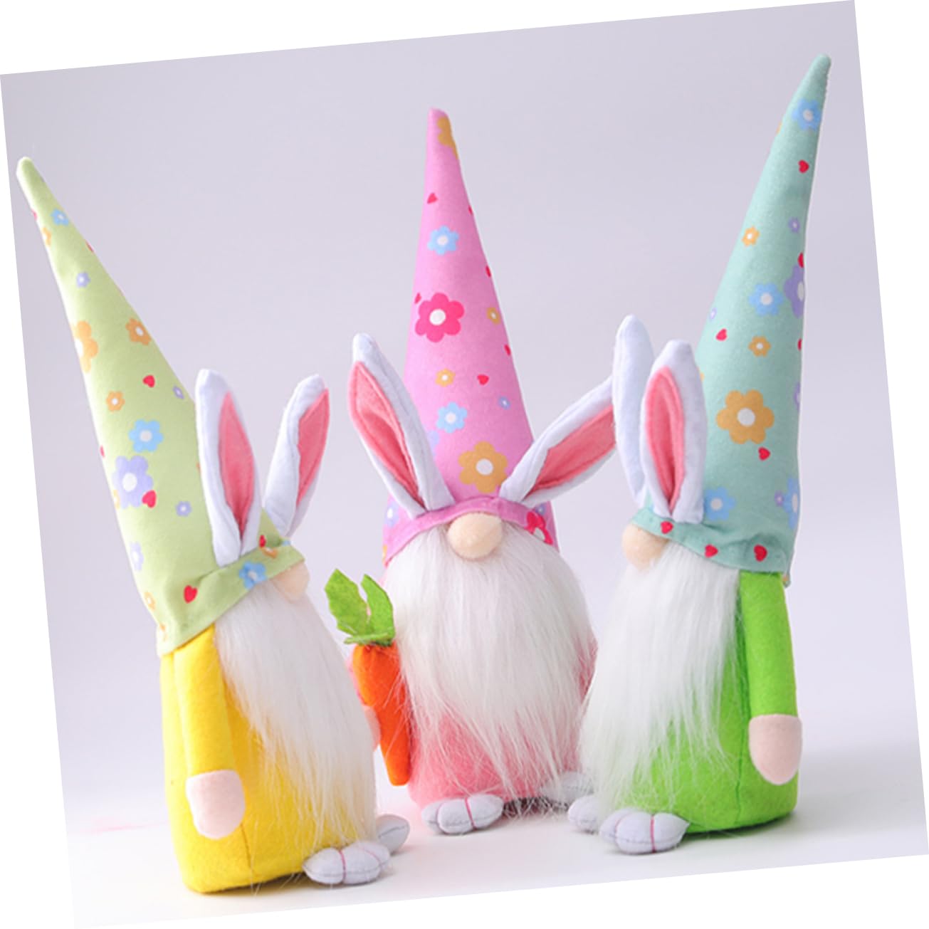 ABOOFAN 2 Sätze Osterpuppe Figur Babypuppe Osterhasen- Zwerge Plüsch Hasenpuppe Büro Dekoration Kaninchenzwergpuppendekoration GNOME Puppe Tischdekoration Acryl 3 Stück * 2