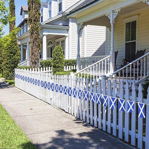Scotland Rectangle Bunting 10m with 20 Flags - Scottish Saltire Party Decorations for Football Tournaments, Sporting Events, Match Day Celebrations, Indoor & Outdoor Use - View 7