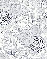Wudnaye Navy Blue Floral Peel and Stick Wallpaper Blue and White Wallpaper 16.9"×118" Navy Floral Stick and Peel Wall Paper Flowers Contact Paper Self Adhesive Removable Waterproof for Bathroom Decor
