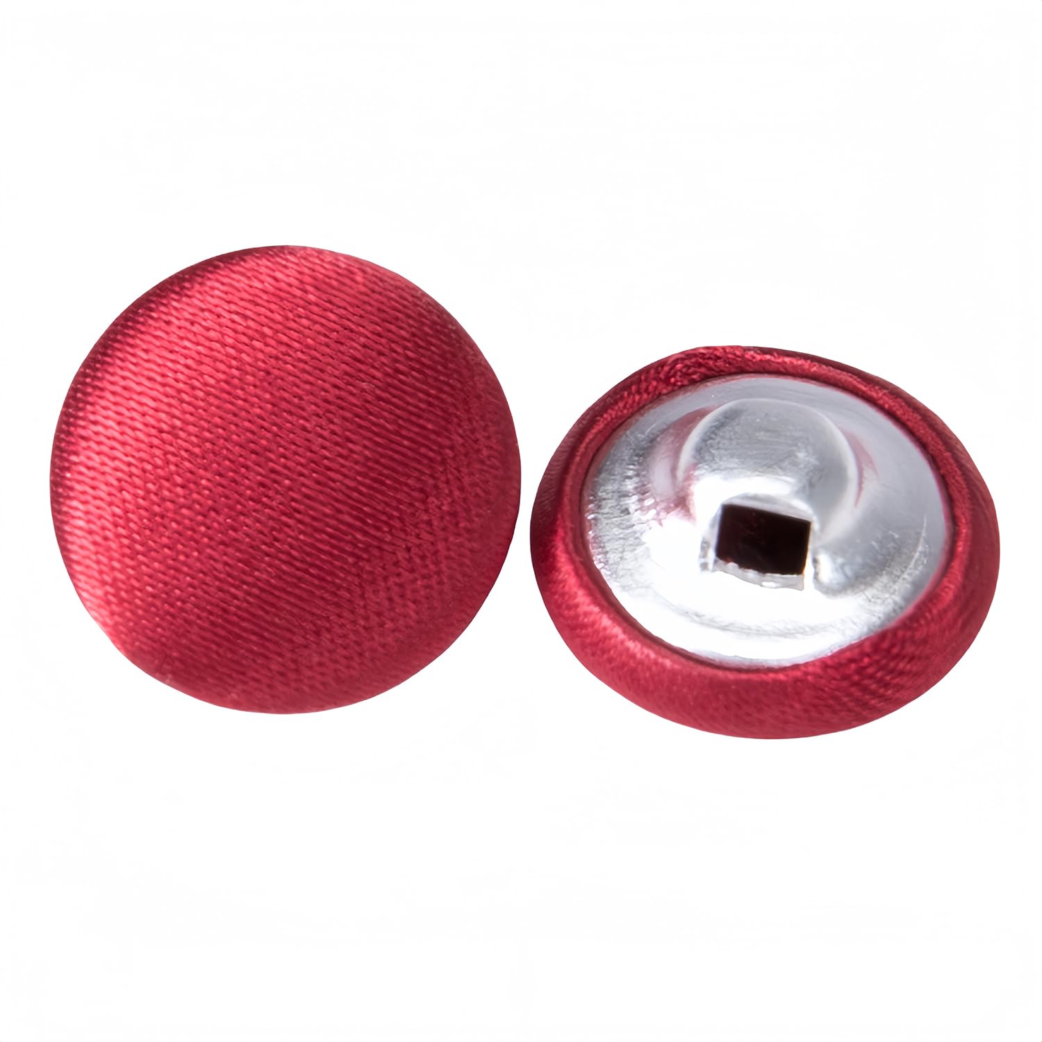 10 Pcs Satin Covered Metal Shank Buttons Cloth Buttons for Wedding Dress Tuxedo Suits, 18mm