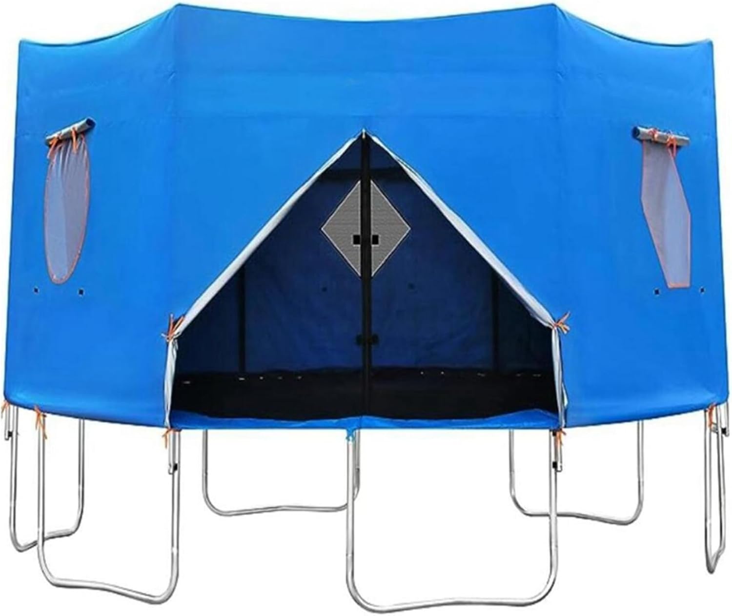 8ft Trampoline Cover, Waterproof Oxford Cloth Trampoline Tent with Window and Skylight, Canopy with Zipper and Strap Fit for 6 Straight Pole, Accessories