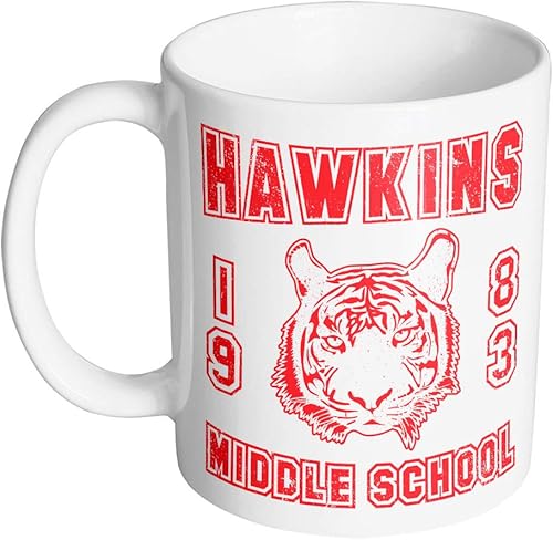 Vista 3 de Tcombo Mornings Are For Coffee And Contemplation - Taza (1 taza) Las mañanas son para el café y la contemplación,Escuela secundaria Hawkins 1983,En