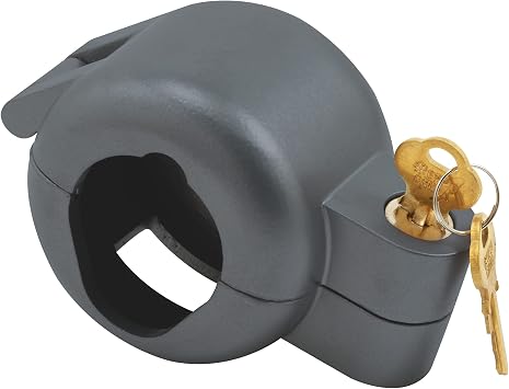 Prime-Line S 4181 Handle Lock-Out Device, Single Pack | Handle Lock with Key, Blocks Access to Keyhole, Removeable and Easy to Use, Fits Round Doorknobs Max 2-7/8 Inch