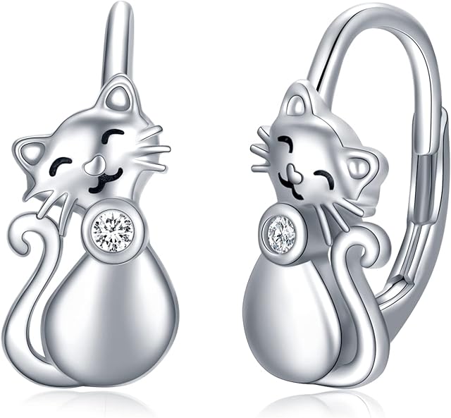 925 Sterling Silver Leverback Hoop Earrings for Women Girls Hypoallergenic Jewellery for Christmas