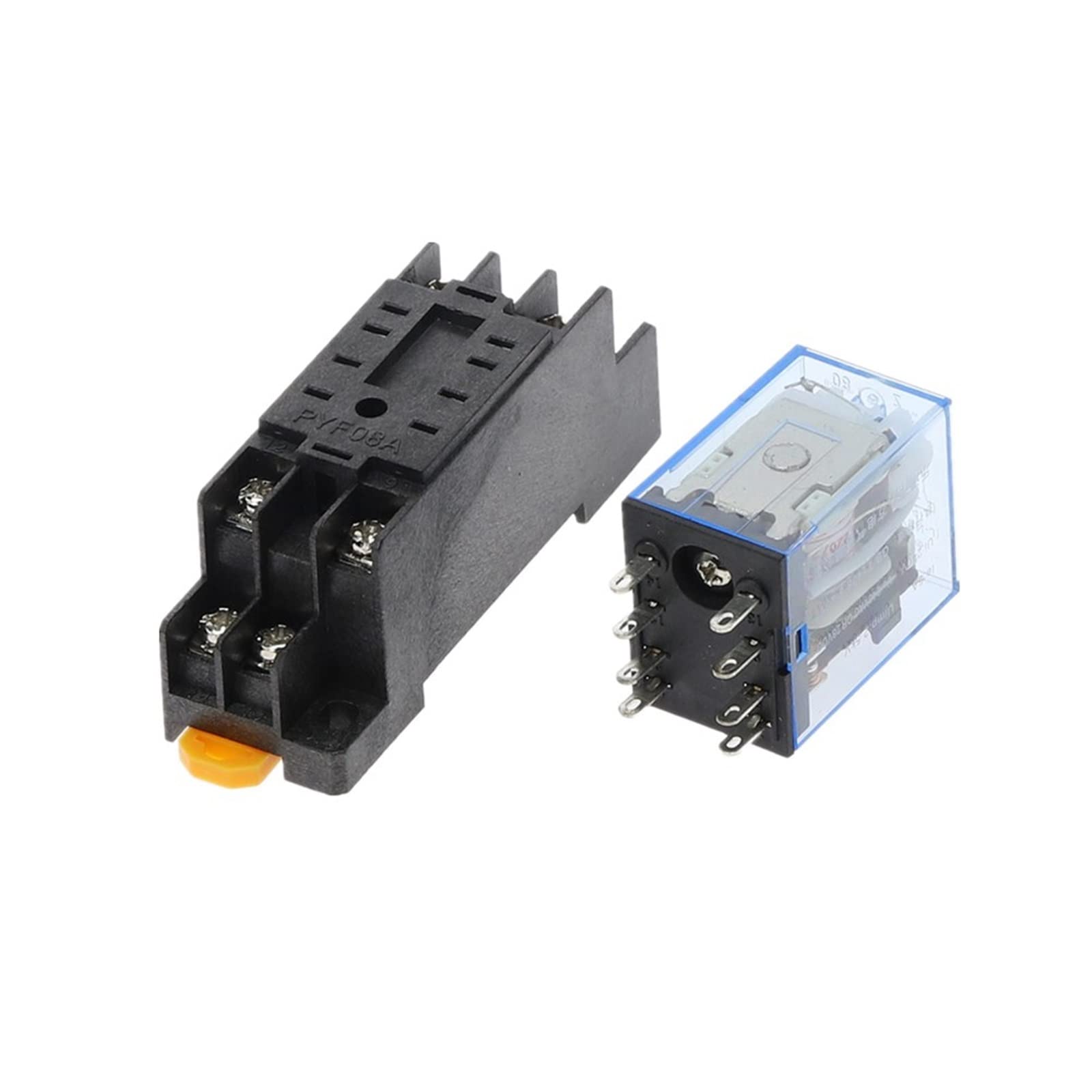 FQJYXWEWL Electronic Accessories 1Set MY2P HH52P MY2NJ Relay Coil General DPDT Micro Mini Electromagnetic Relay Switch with Socket Base LED