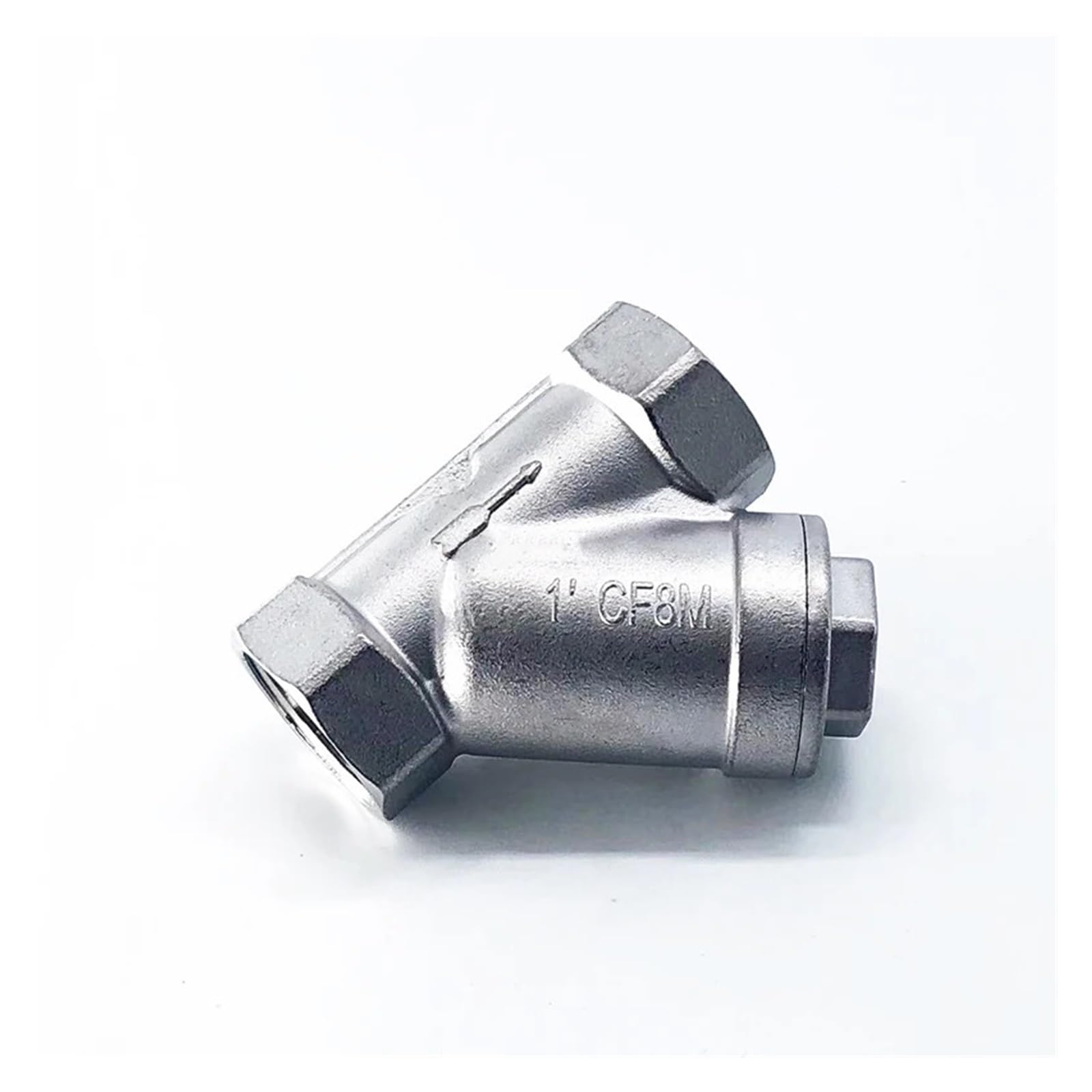 ferretería 1/4 "3/8" 1/2 "3/4" 1 "1-1/4" 1-1/2 "BSP Hilo Femenino 304 válvula de Filtro en línea Y de Acero Inoxidable for Agua, Aceite y Gas Junta de tubería(3/8")