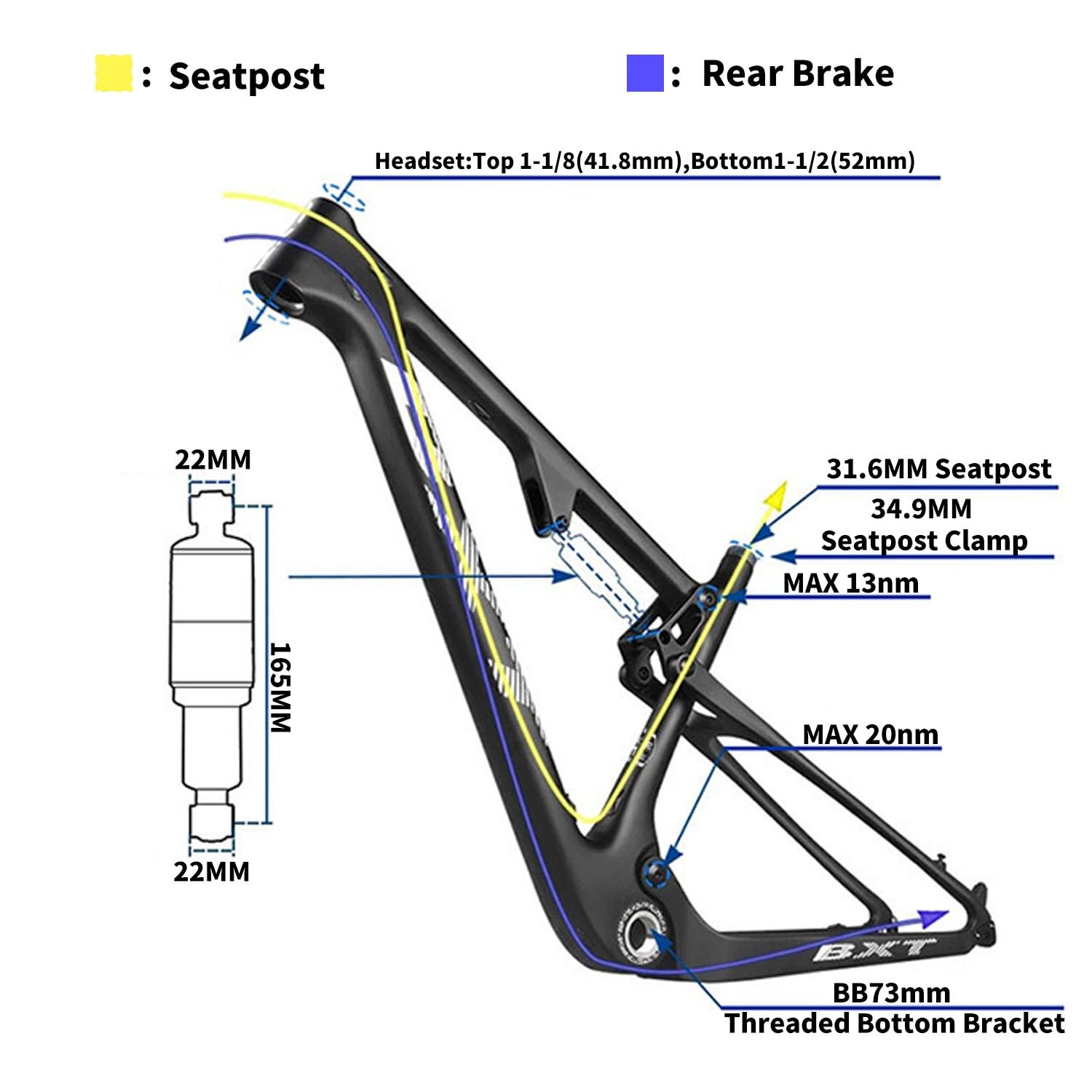 Amazon.co.jp: 16/17/18.5/20 インチ サスペンションフレーム 29er
