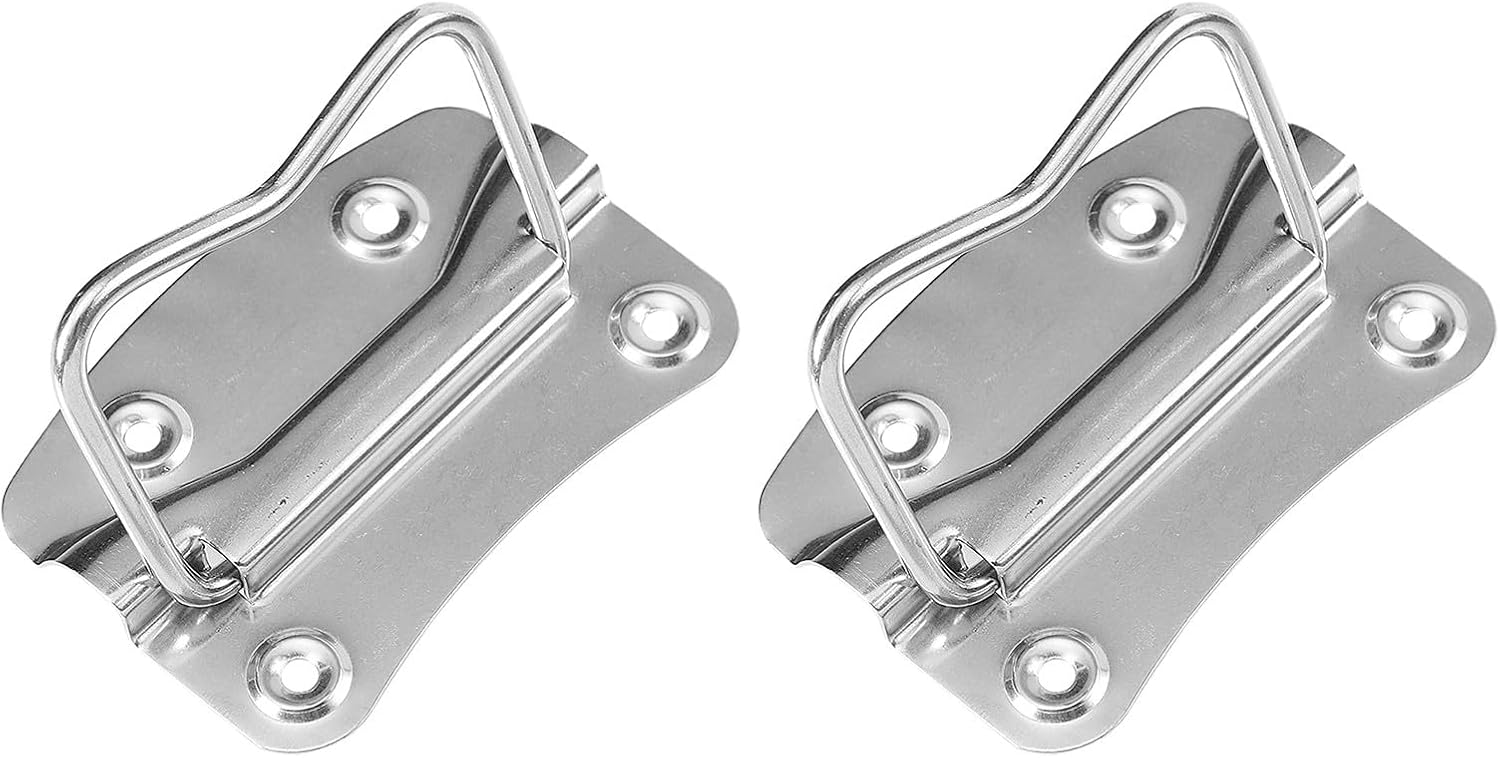2pcs Stainless Steel Folding Pull Handles Toolbox Movable Metal Loop Pulls Drawer Cabinet Storage Case Hardware