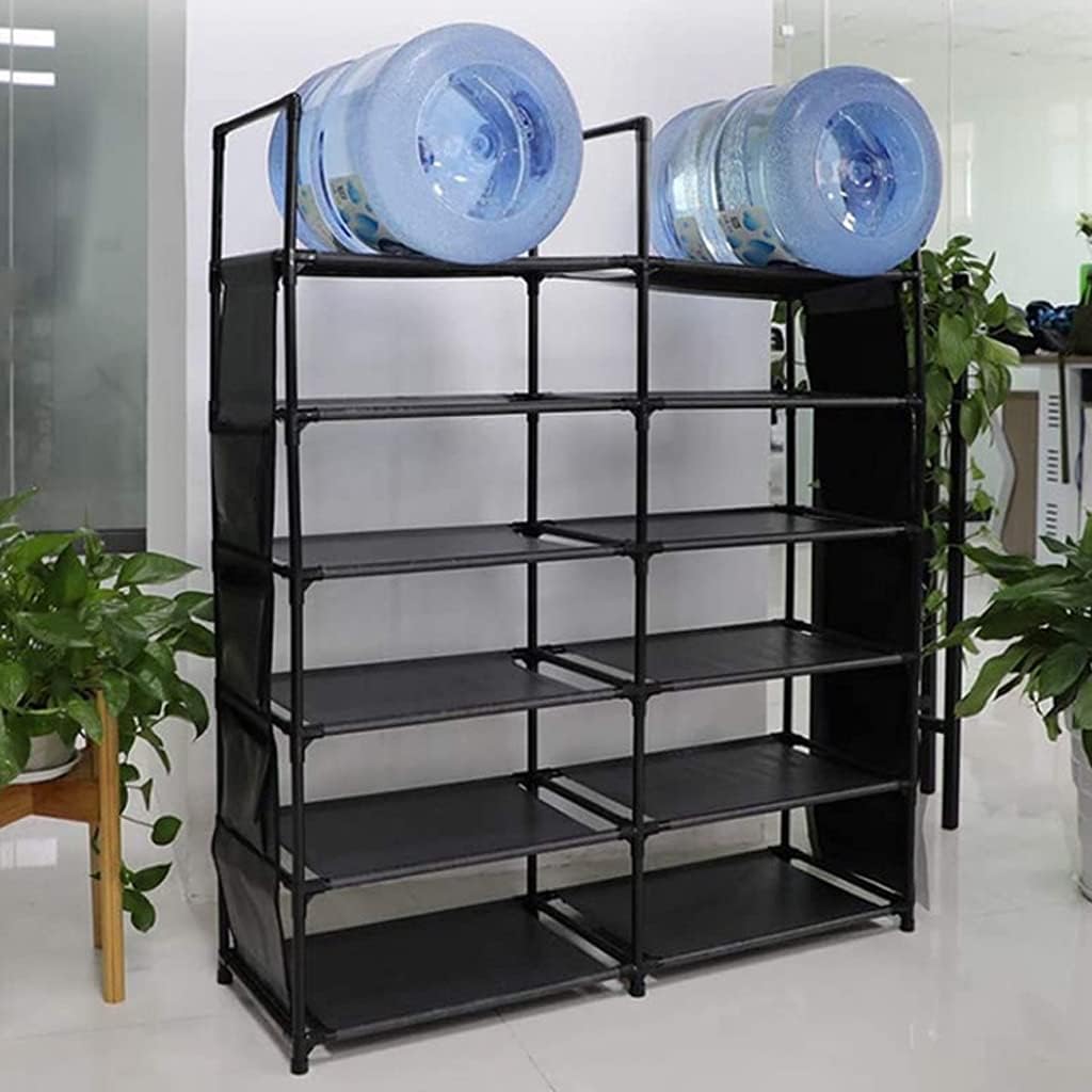 Shoe for Entryway Foldable Shoe Rack Shoe Cabinet Metal Steel Pipe 6-Layer Simple Non-Woven Storage Rack Corridor Entrance Zapatero for Entrance