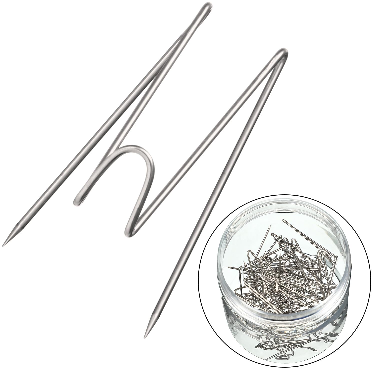 Fabric Panel Wall Hooks Panel Wire Hooks with Clear Storage Box for Interior or Exterior Decor at Home, School, Office, DIY for Party or Holiday (36)