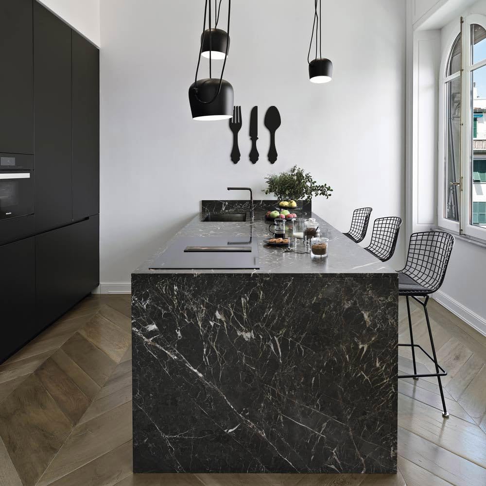 Decoración de pared de madera cubiertos tenedor cuchara cuchillo, decoración hecha a mano para las paredes de la cocina Decoración | H40 cm