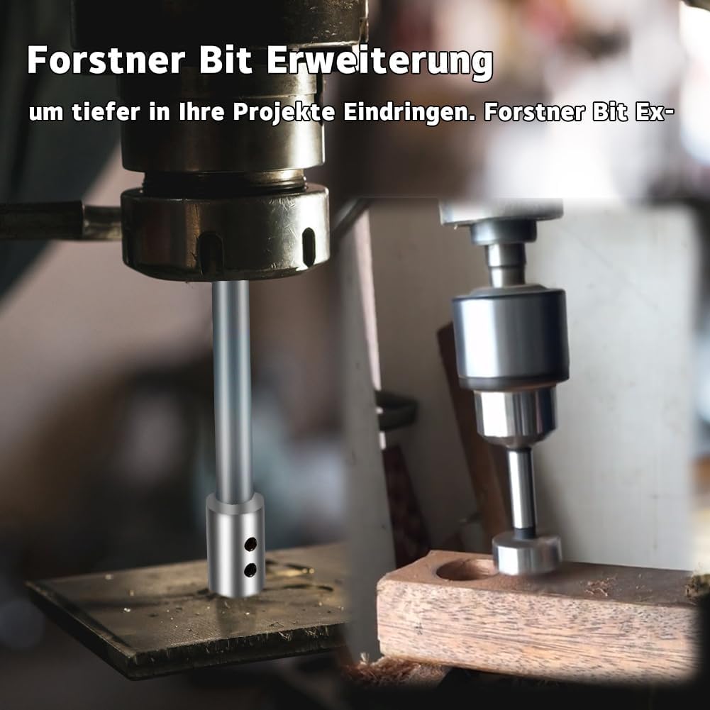 Rallonge de foret de 254 mm extra longue pour foret Forstner avec tige 3/8", rallonge extra longue de 254 mm pour foret Forstner avec tige 3/8"