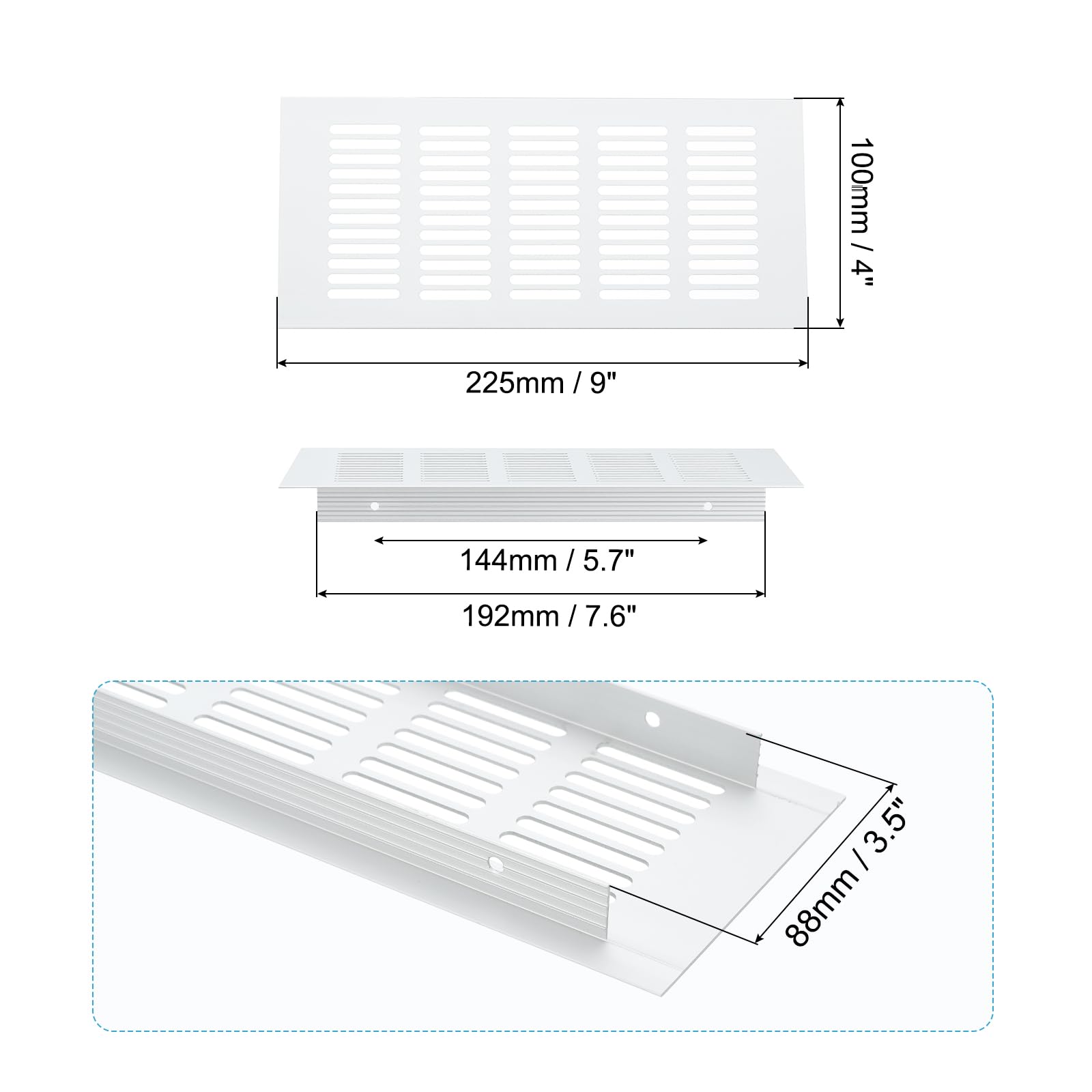 PATIKIL 9 x 4 Inch Door Air Vent Cover - Image 2