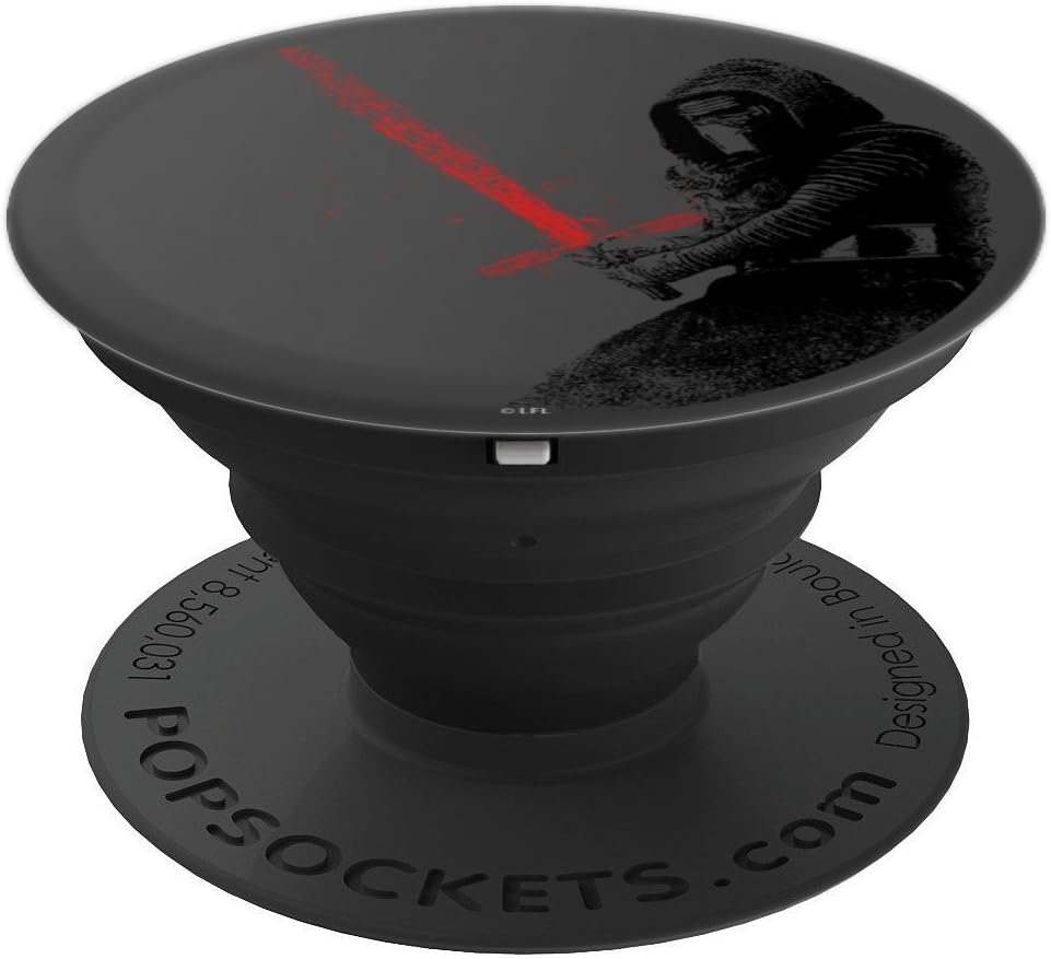 Star Wars Kylo With Red Lightsaber Distressed Art PopSockets Adhesive PopGrip - Image 4