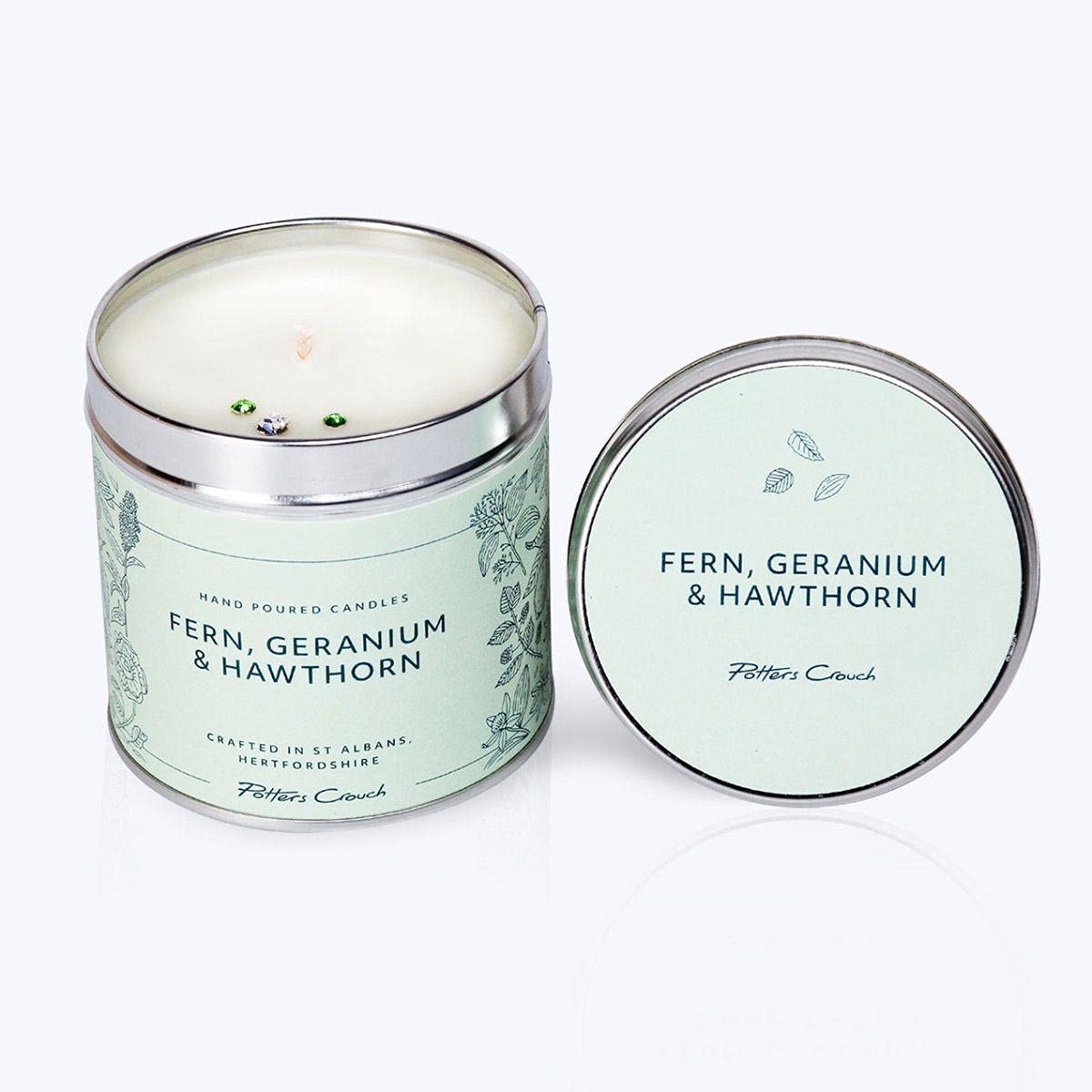 Potters Crouch Green - Fern, Geranium & Hawthorn Candle