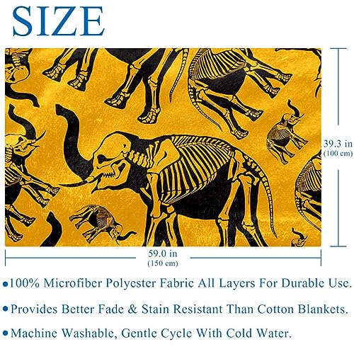 Couverture squelette d'éléphant chaude pour canapé et lit d'appoint - 6