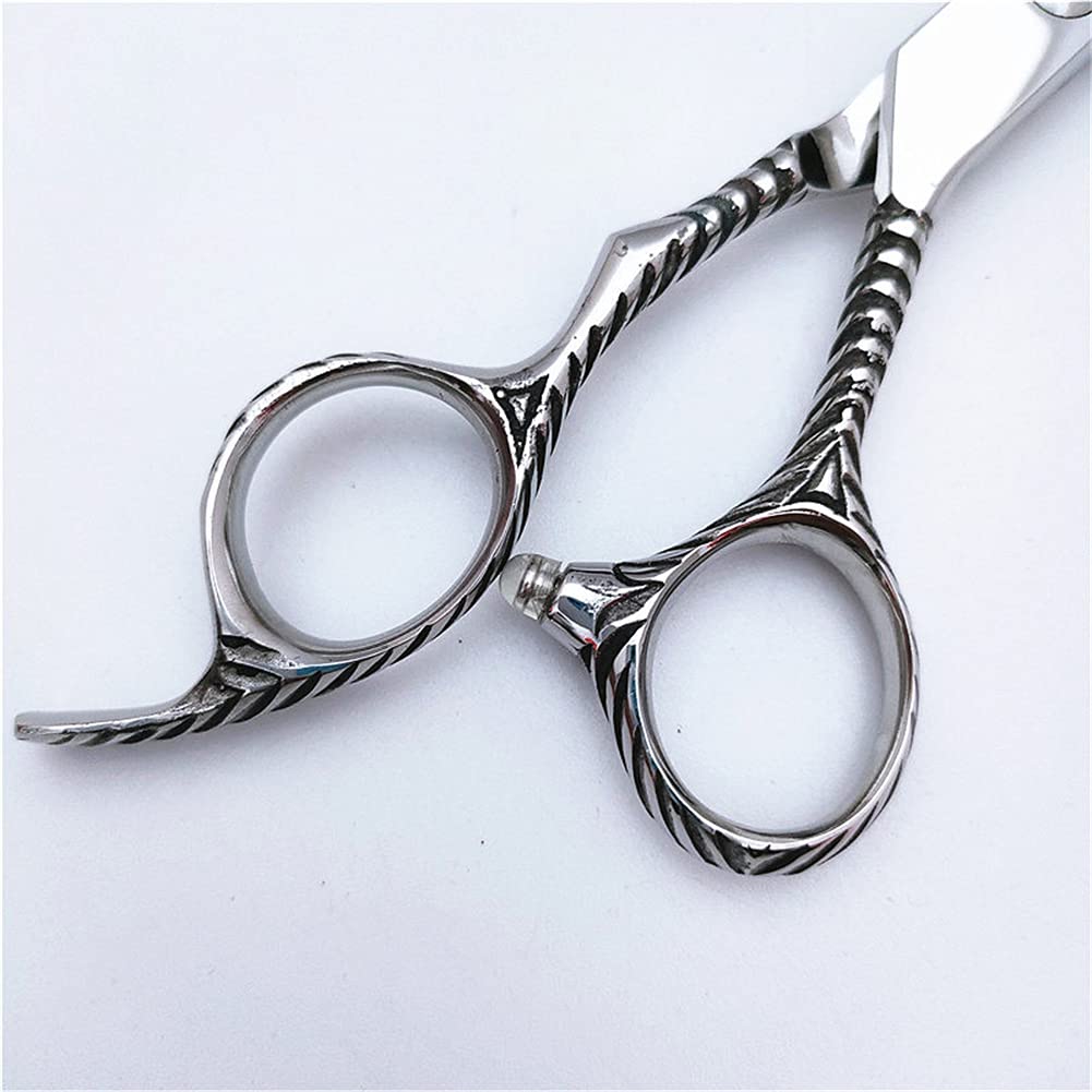 Ciseaux À Couper Les Cheveux Ciseaux Amincissement des Dents Cisailles De Cisailles, Ciseaux De Cheveux en Acier Inoxydable De 6,0 Pouces, pour Hommes Femmes Enfants Animaux Domestiques,5.5 inch