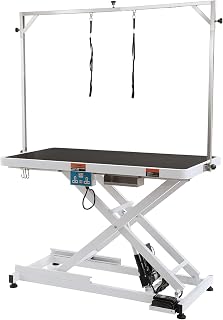 Happybuy 50" Electric Dog Grooming Table, Heavy-Duty Adjustable Grooming Station, Anti-Slip Surface, Supports Up to 400 lbs