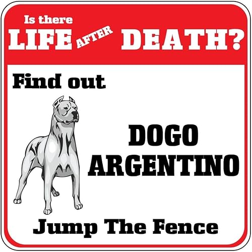 Dogo Argentino Dog Life After Death Adhesivo de vinilo con texto en inglés Jump Fence Crossing Novelty 79in