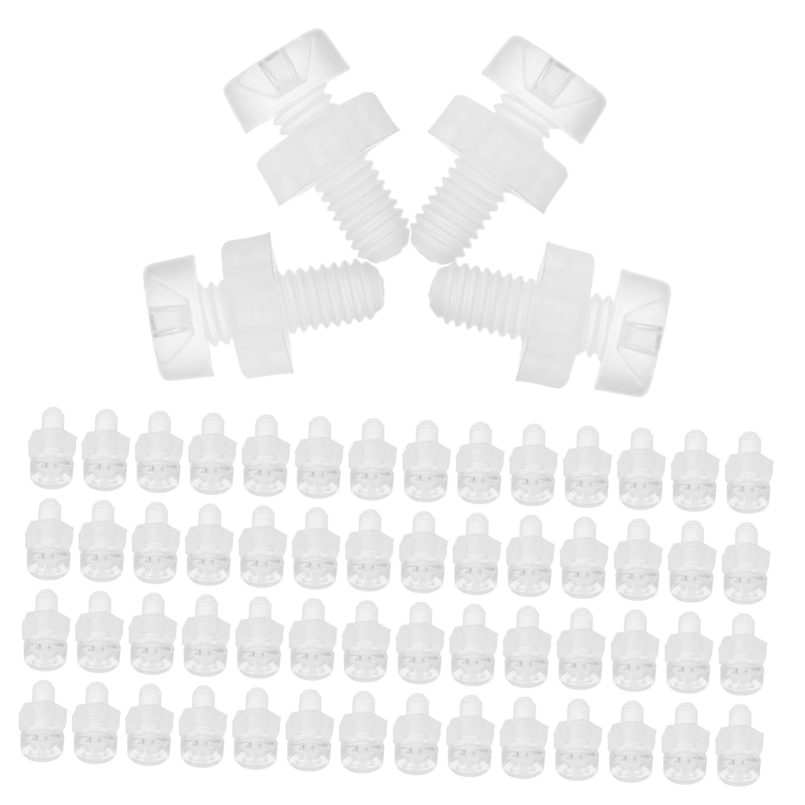 SOLUSTRE Acrylic Nut and Bolt Kit 100pcs Triangle Code Screws for Precise Installation