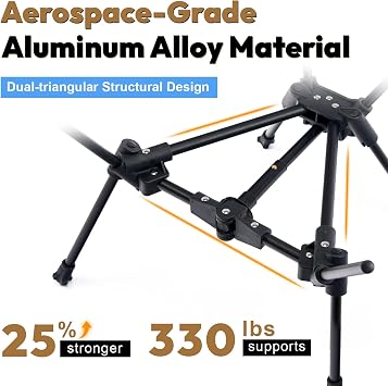 MellowCamp Camping Chair, Ultralight Folding Backpacking Hiking Chair, Compact Portable for Hiking, Camping, Backpacking, Beach, Roadtrip (Khaki)