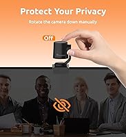 Vista 7 de TOUCAN Cámara web 1080P con micrófono, cámara de transmisión FHD con 1080P/60fps, protección de privacidad Plug and Play, cámara web ultra compacta