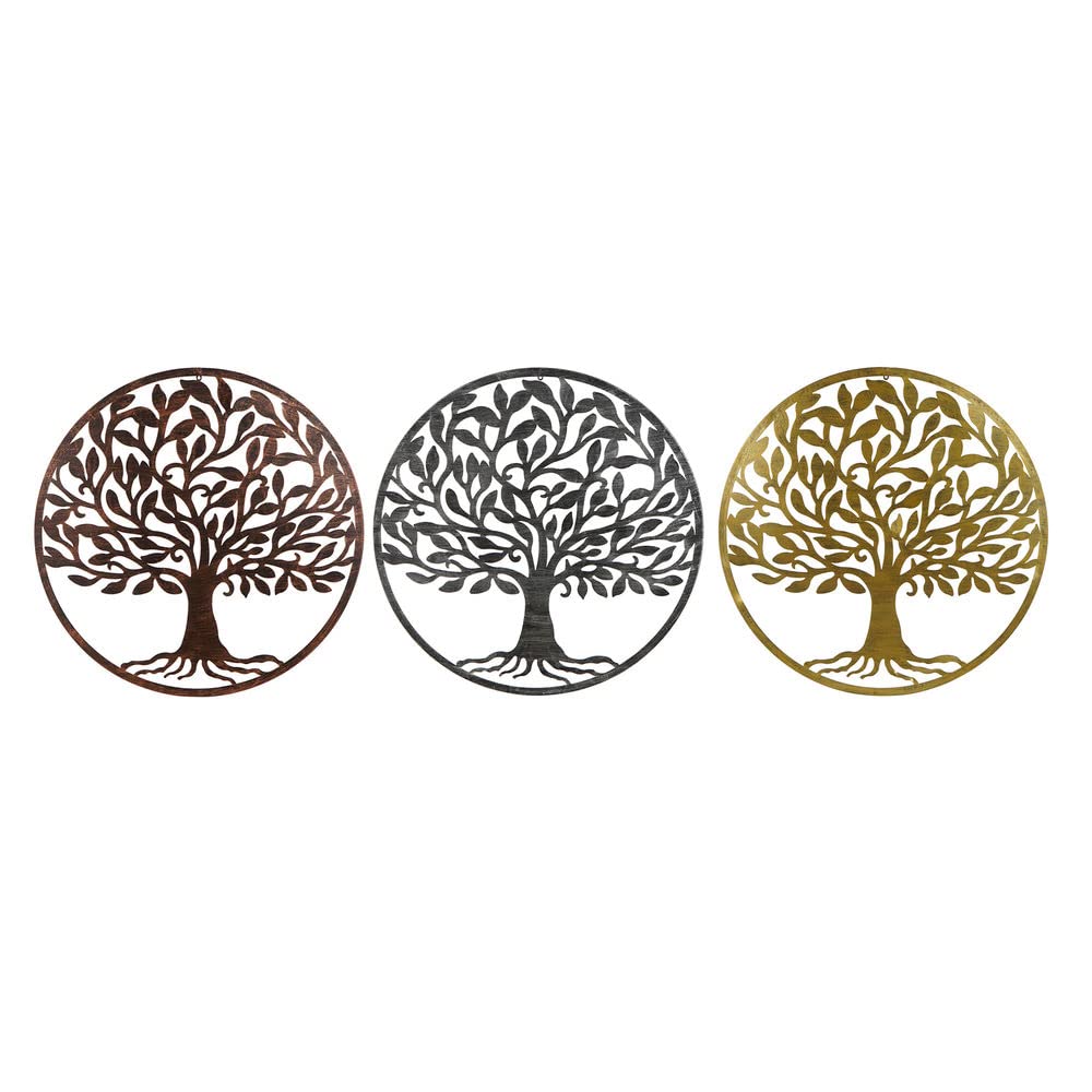 Decoración de Pared de la Marca Metal Árbol (3 Piezas) (100 x 1 x 100 cm) (Referencia: S3018897)