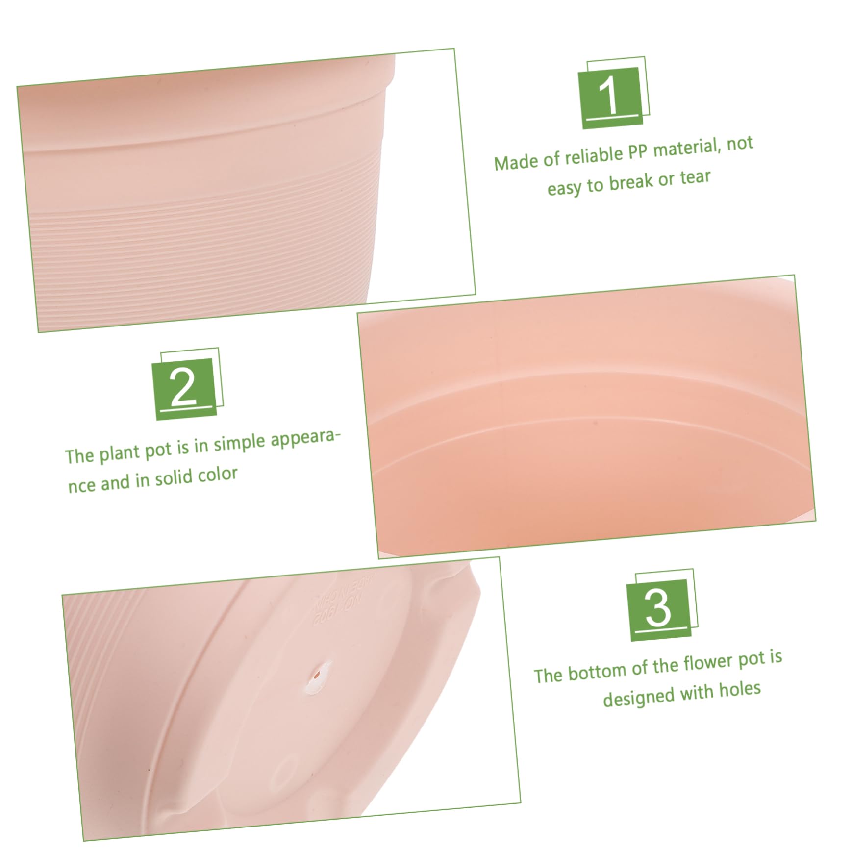 5 Ensembles De Pots De Fleurs en Plastique avec Soucoupes pour Plantes D'intérieur Et Pépinière Lot de Pots De Fleurs Extérieur pour Maison Jardin