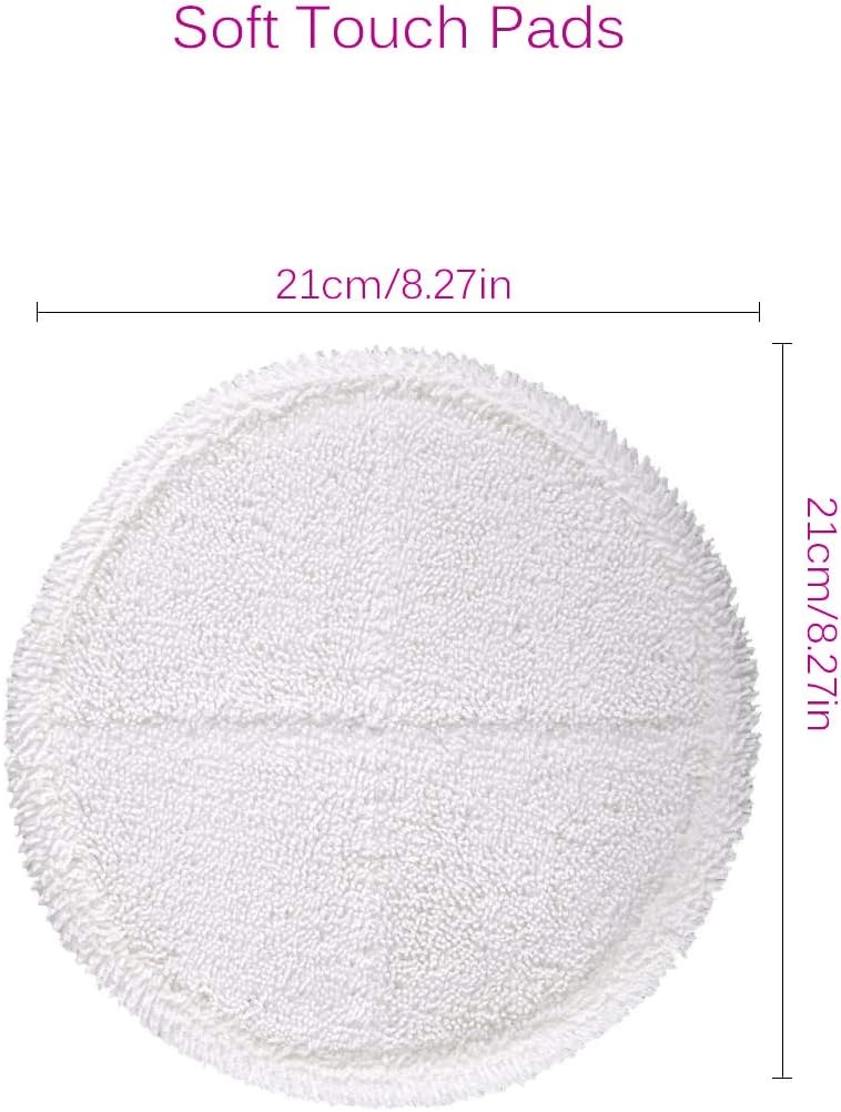 6 Pack Mop Pads Replacement Parts Compatible with Bissell 2124 2039A Spinwave Powered Hard Floor Mop (2 Soft Touch Pads + 4 Scrubby Pads)