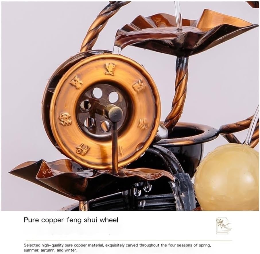 Tabletop Fountain, Lucky Feng Shui Water Fountain for Wealth, Office & Living Room Decor,House Decor