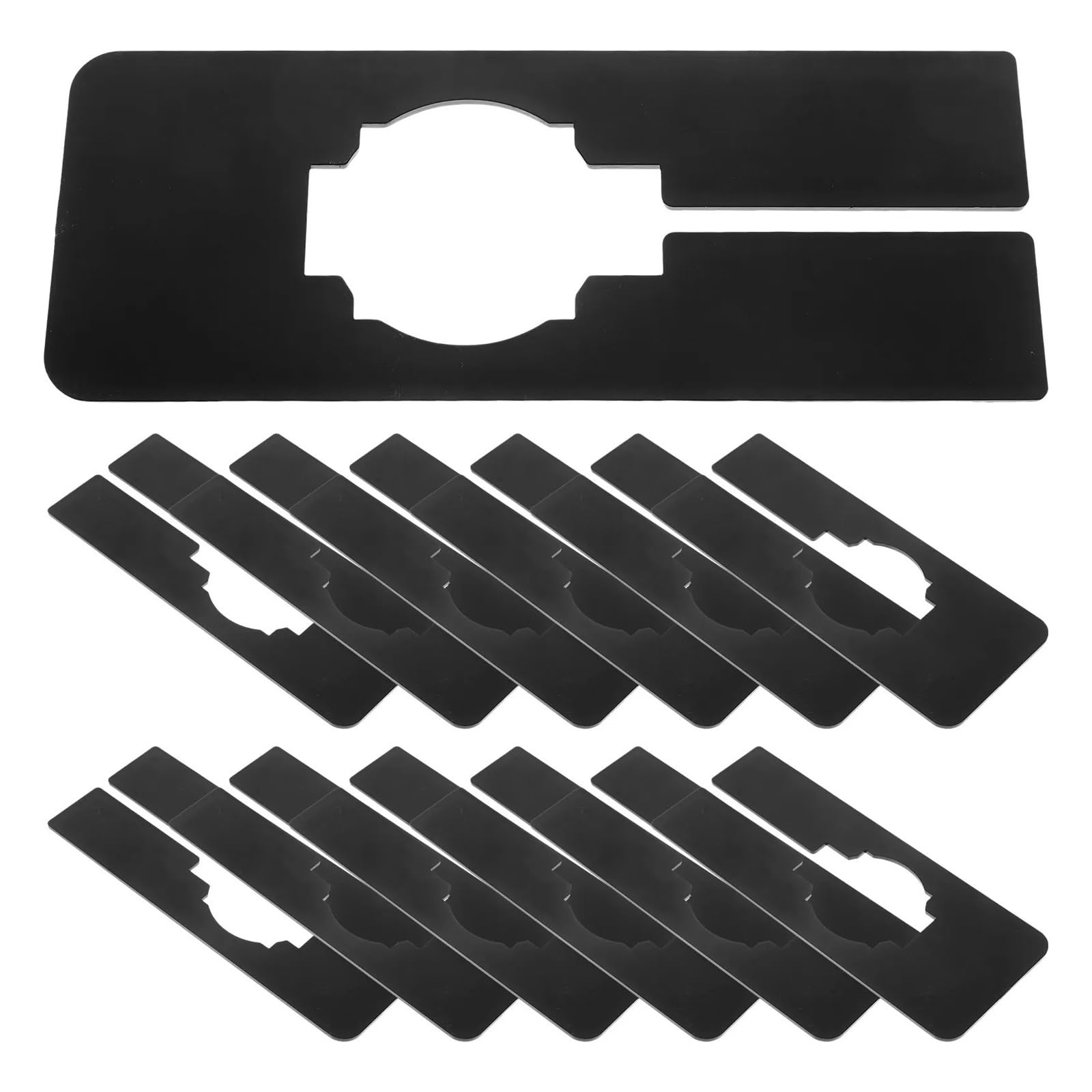 Zeahkri Hanger Dividers 50pcs Hanging Closet Size Dividers Plastic Clothes Organizers Sorting Tool Hanger Separators for Sorting Clothes