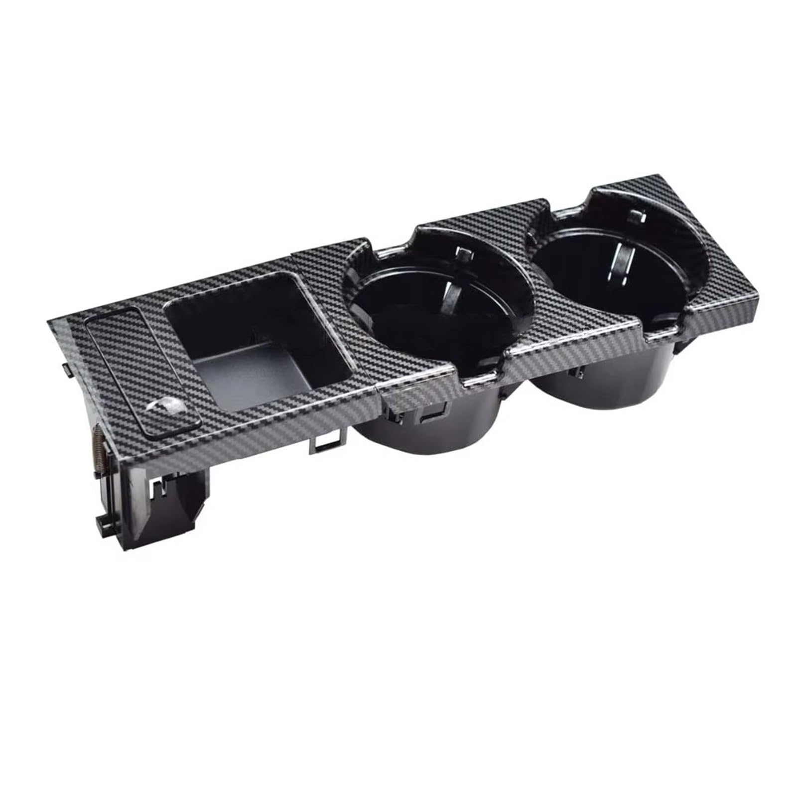 Compatible Con Para 323i 1998 1999 2000 2001 Consola Central Para Coche Portavasos Portabotellas Bandeja Para Monedas OEM: 51168217953(Carbon Fiber-1 Set)