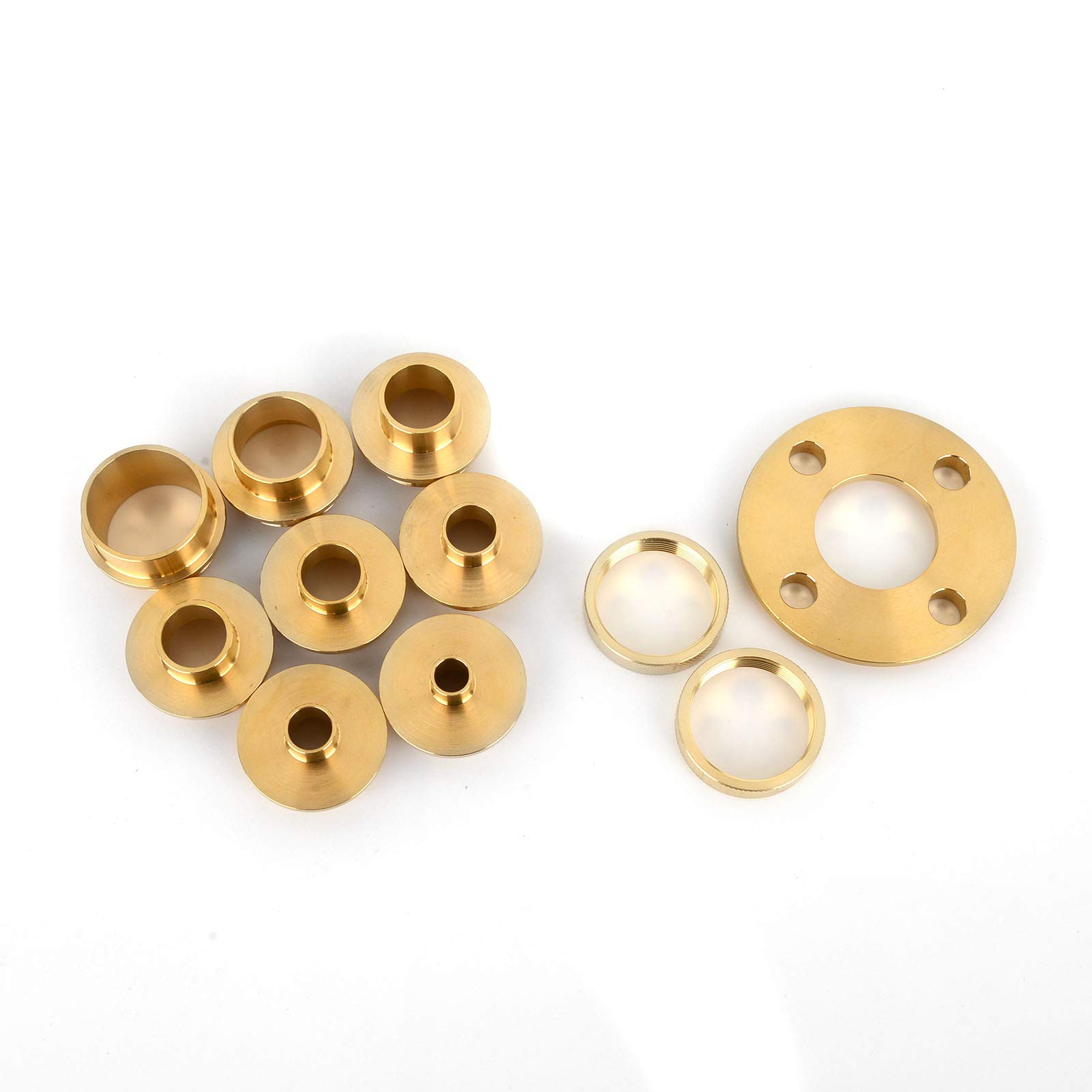 Shoze 10PCS Brass Router Boot Kits Solid Brass Template Guide Kit Cnc