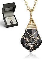 Vista 25 de Collar de estrella de David para mujeres y hombres, collar de estrella judía relleno de oro de 14 quilates, collar de Israel Aurora Borealis