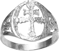 Sebaoth Caravaca Cross Ring Sterling Silver 925 ml Openwork - Choice of Size
