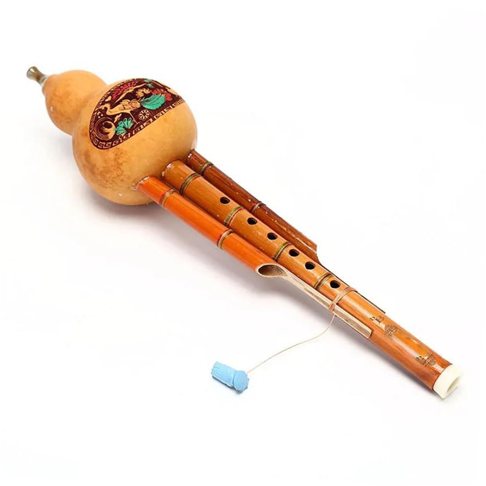 Hulusi Pour Les Débutants Gourde Naturelle Sculptée À La Main Hulusi Chinois Flûte De Cucurbit Instrument De Musique Ethnique Clé De C Avec Étui