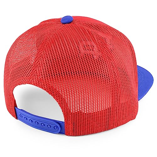 Image of Trendy Apparel Shop PR 3D Embroidered Snapback Trucker Cap with Puerto Rico Flag