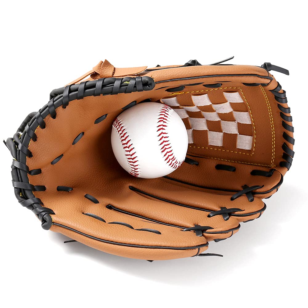 Guanti da baseball Softball in pelle PU, guanti da baseball, guanti da battaglia per allenamento da competizione, guanti da softball, durevoli, per bambini e adulti