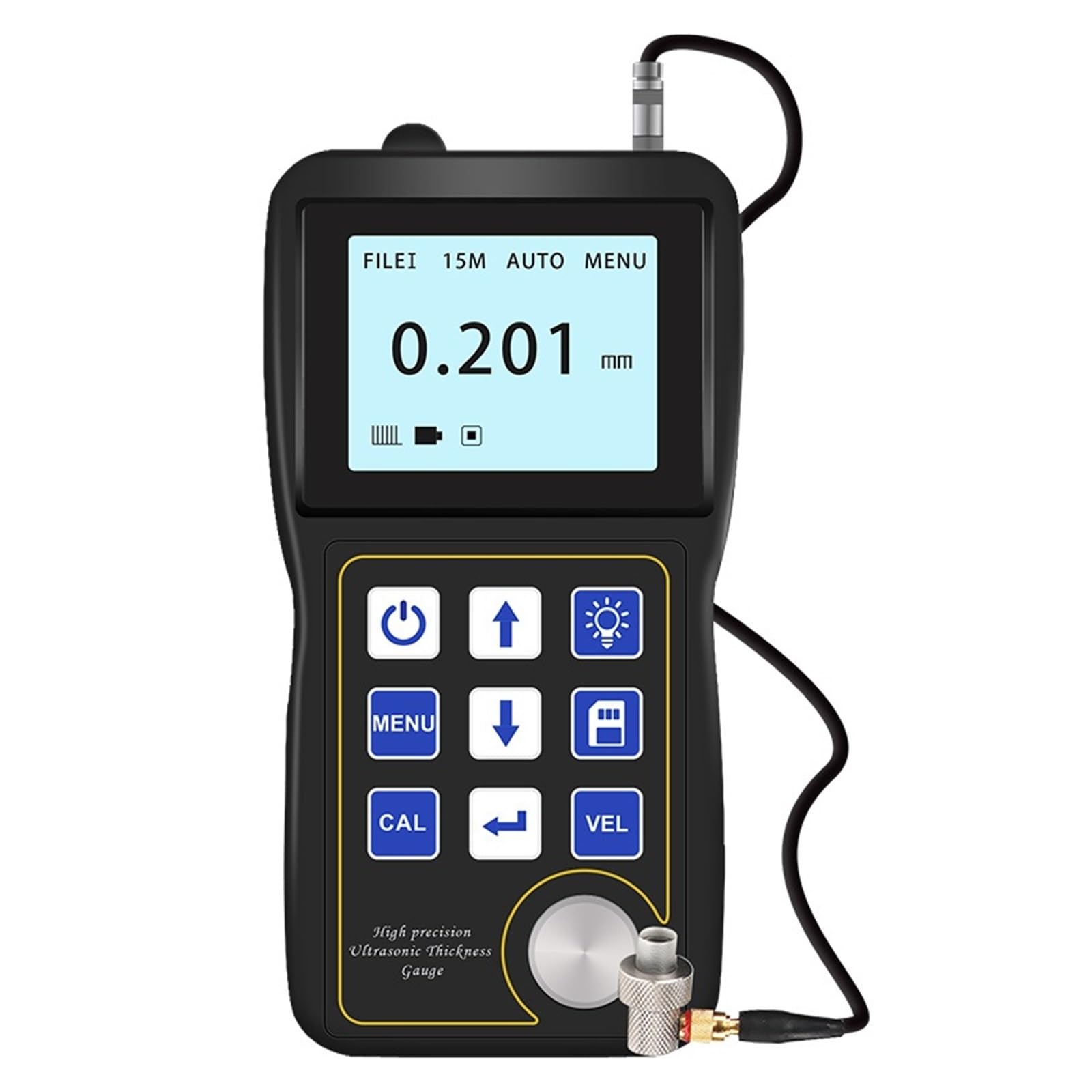 UT700 Ultrasonic Thickness Gauge Digital Ultrathin Workpiece Meter with High Frequency Single Crystal Probe for Industrial Inspection
