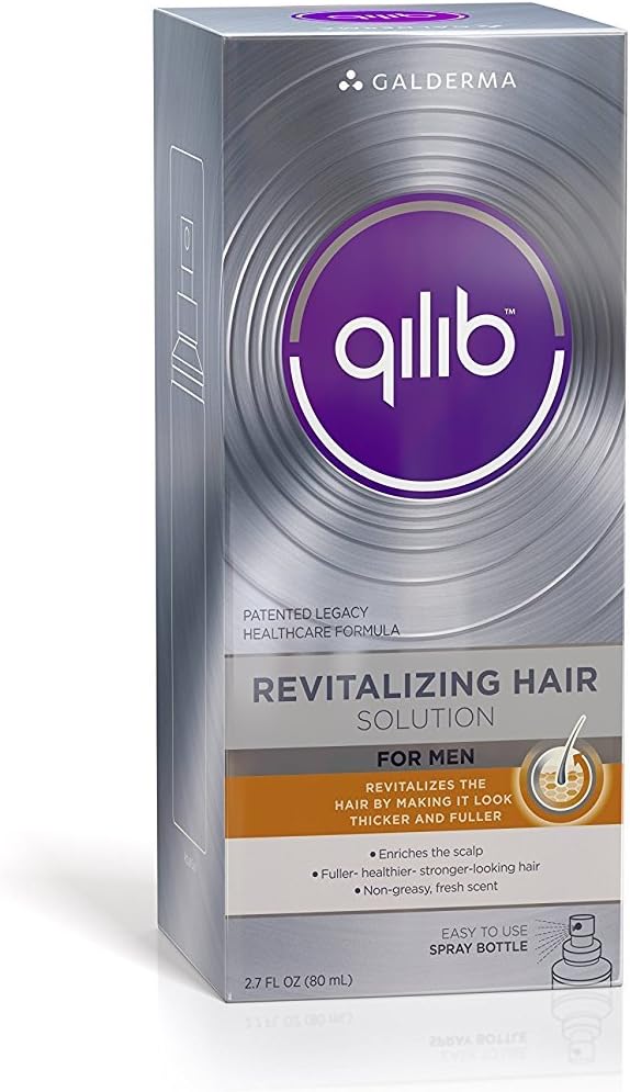 Qilib Revitalizing Hair Solution, Men, Fresh Scent, 2.7 Fluid Ounce (Pack of 2)