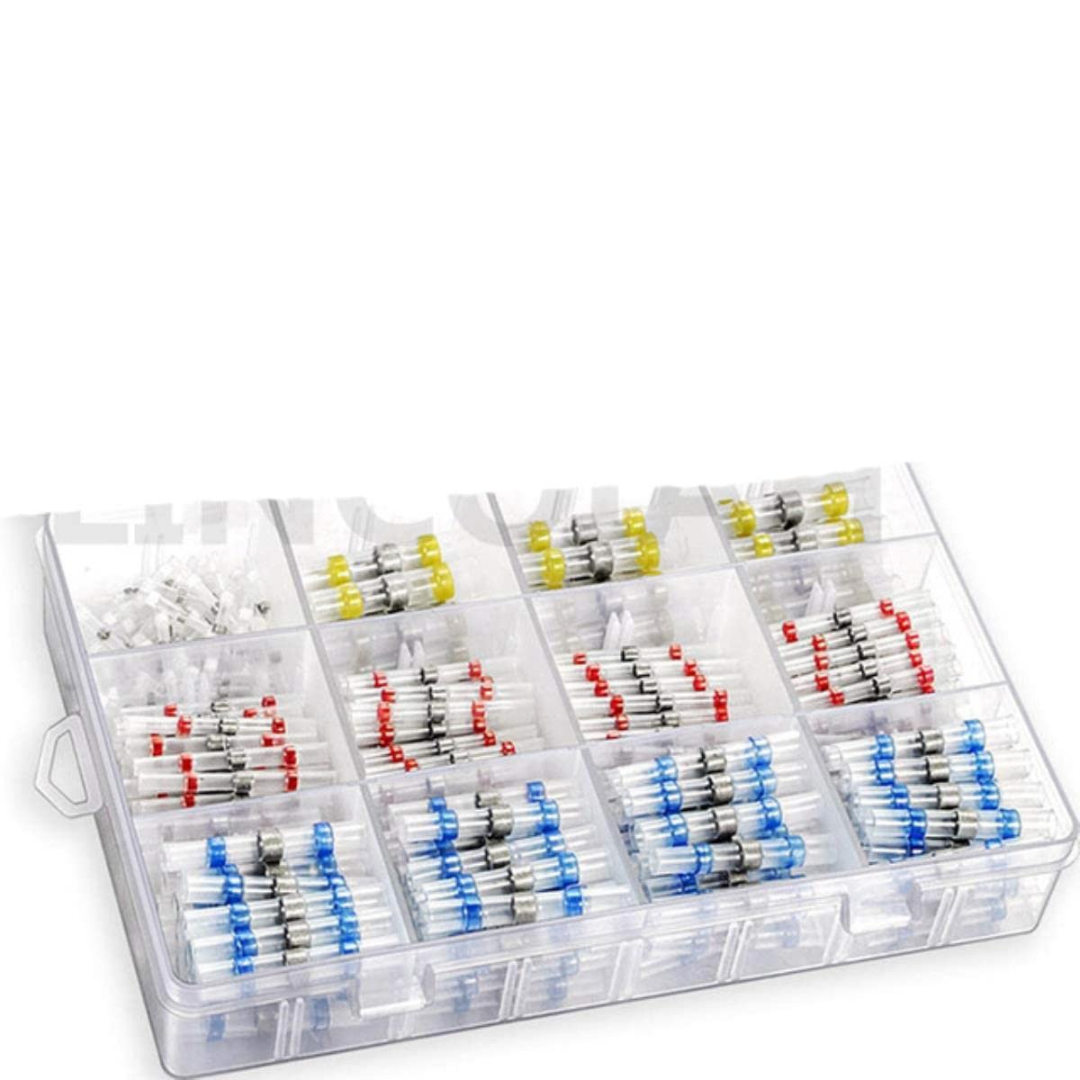 300/200/100 Stück gemischte Schrumpfschläuche verbinden Klemmen wasserdichte Lötmuffe Rohr elektrischer Draht isolierte Stoßverbinder Kit-China, 300 Stück mit Karton