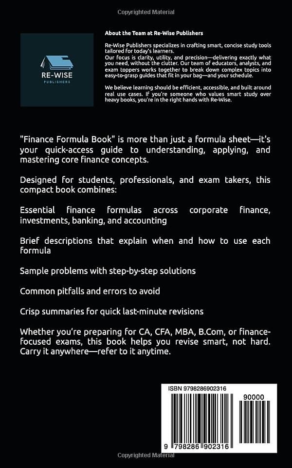 Finance Formula Book: Your Handy Pocketbook of Finance Equations image 2 of 2 B0FC353QSZ