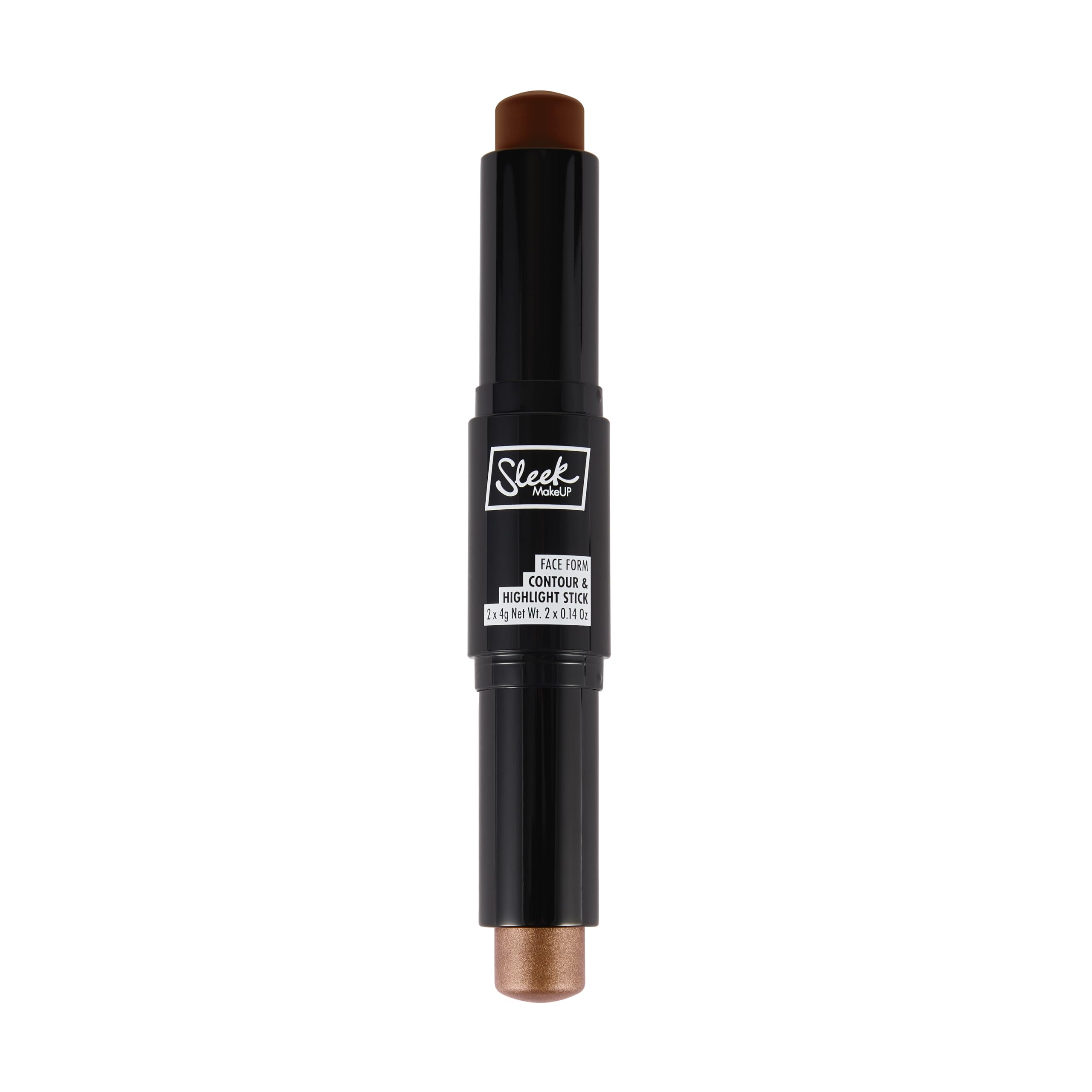 Sleek MakeUP Face Form Contour & Highlight Stick - 2-in-1 Cream Contour and Highlighter, Buildable Lightweight Formula with Jojoba Oil & Vitamin E, 8g (Dark)