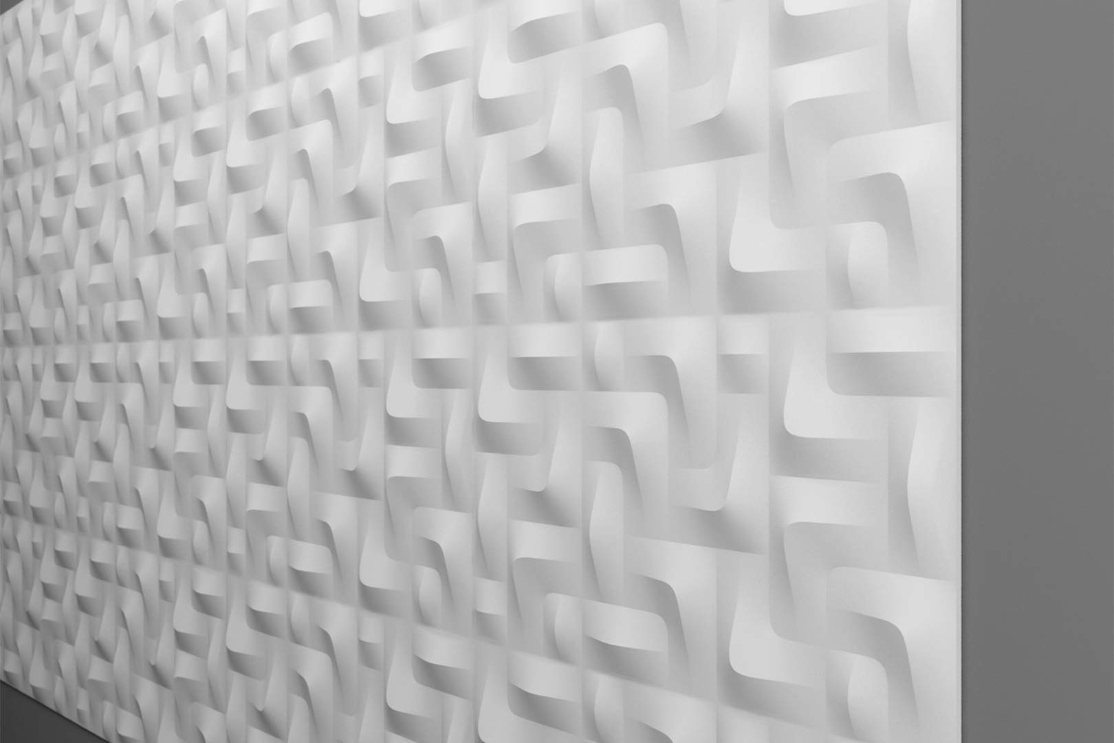 MARBET DESIGN 3D Wandpaneele (1 Platte, 0,46m²) Styropor Paneele weiß 96x48x3cm Wandverkleidung Wärmedämmung (PD-1) 3D Schaumstoff Wand Platten Gaming