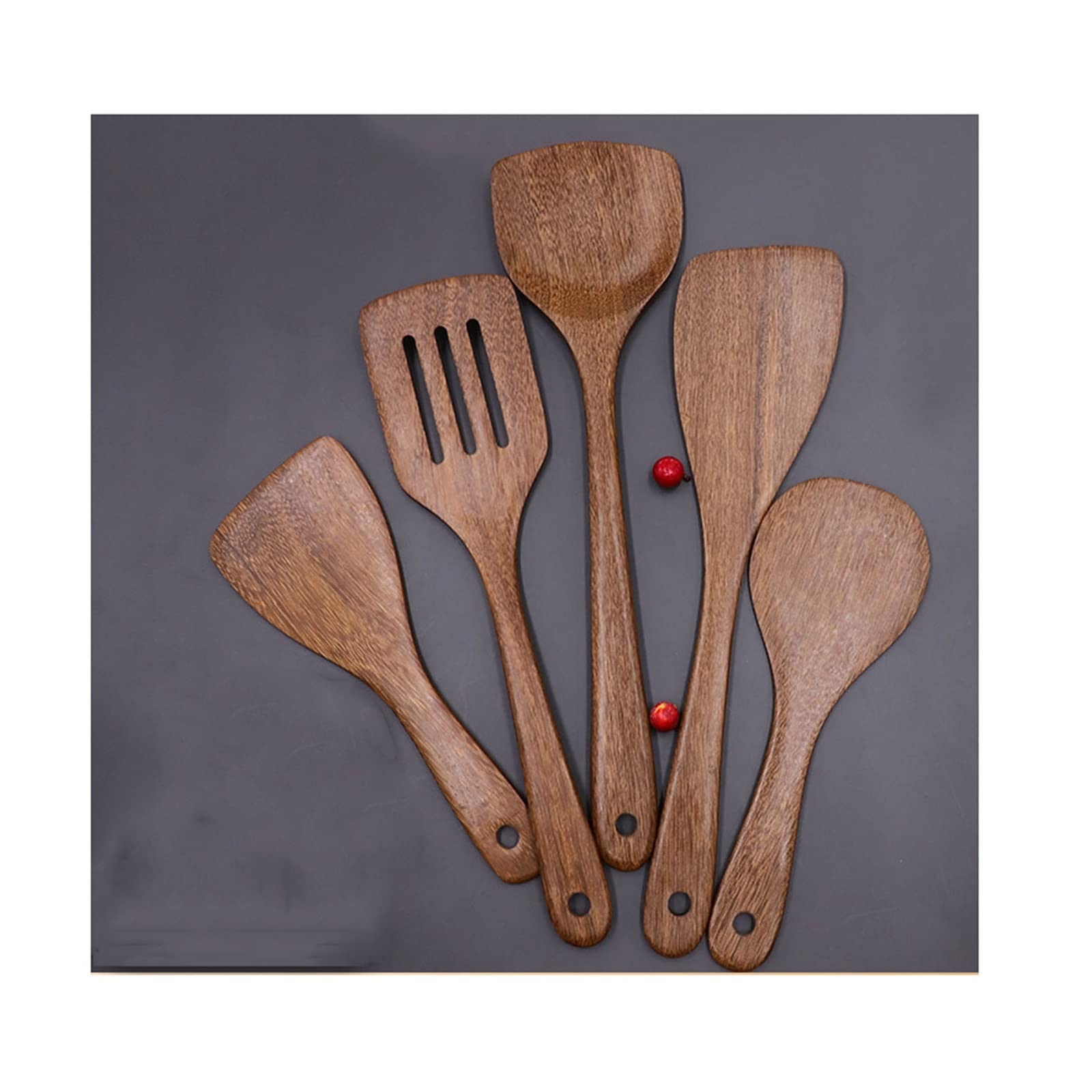 Cooking Utensils Spatulas 5 Pieces Sets Kitchen Wood & Gadgets Utensils