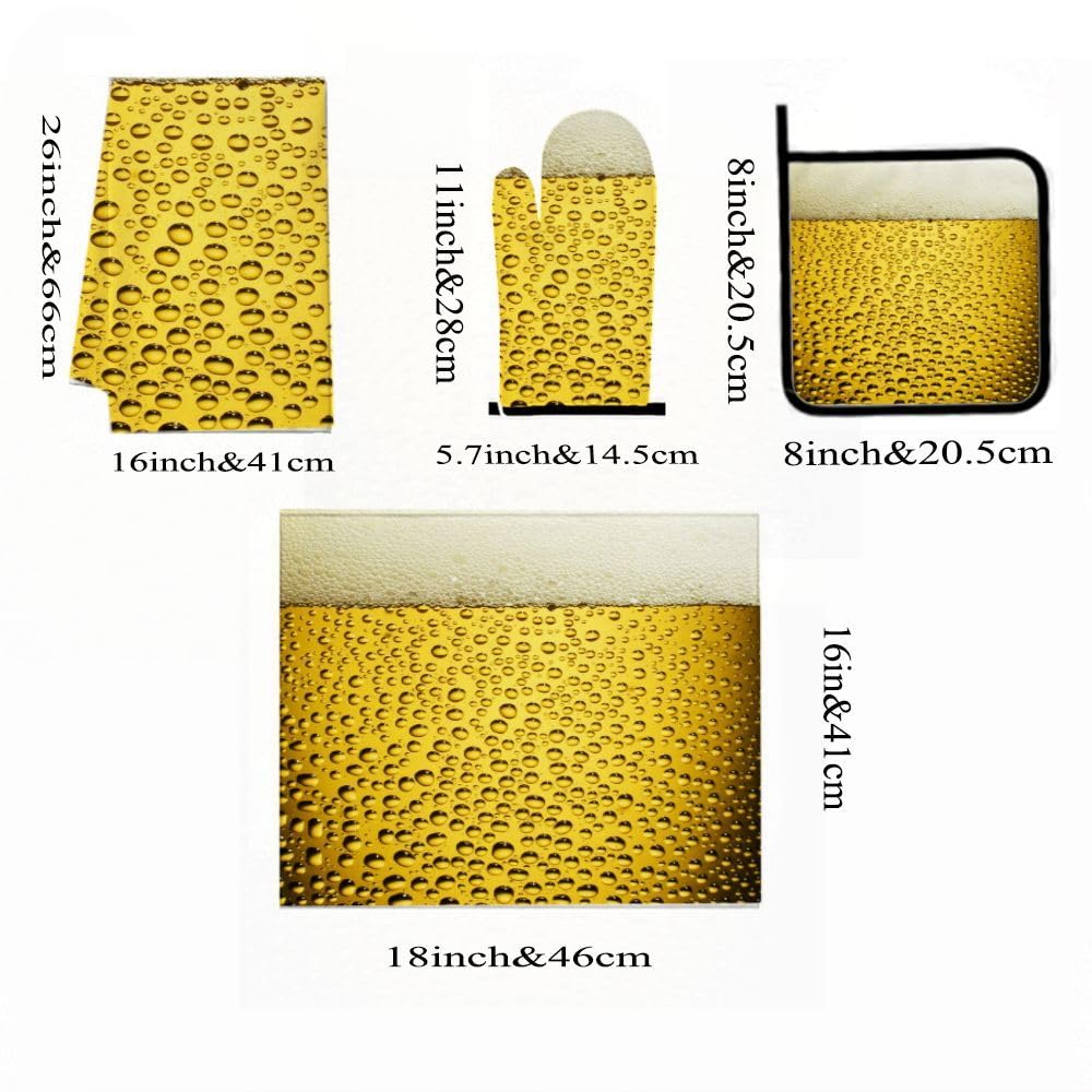 Juego de 9 piezas de decoración y accesorios de cocina con cerveza fría