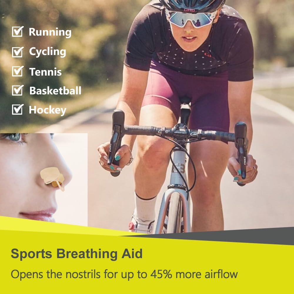 Racer Nasal Dilator, Soft and Flexible, Improves Sports Airflow, Nasal Congestion aid, Enhance Contact Sports (XS 4Pack)