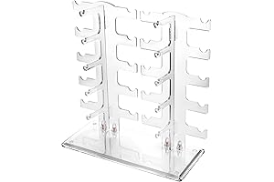 Lamoutor 2 Row Sunglasses Display Stand: The Perfect Organizador de Lentes de Sol