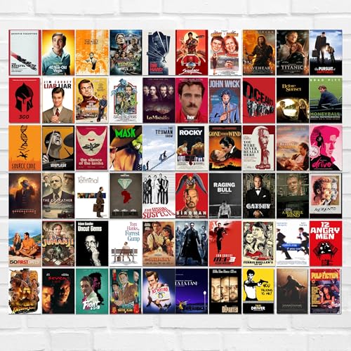 Image of Good Hope Set of 60 Hollywood Movies Posters Wall collage Kit, Iconic Film Collection for Home Decor Perfect For Living Room Wall Decor Gift Wallpaper sticker Hostel Room Boys A6 size 4x6 Inch